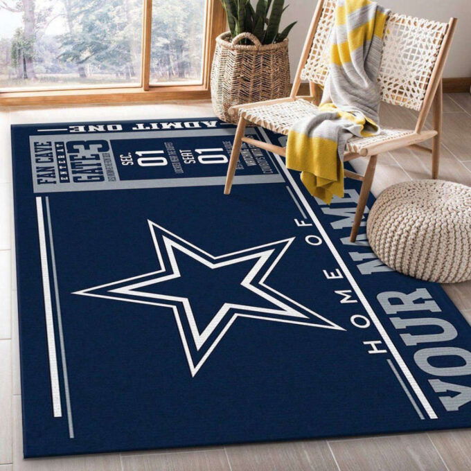 Dallas Cowboys Rug Living Room Floor Decor Fan Gifts
