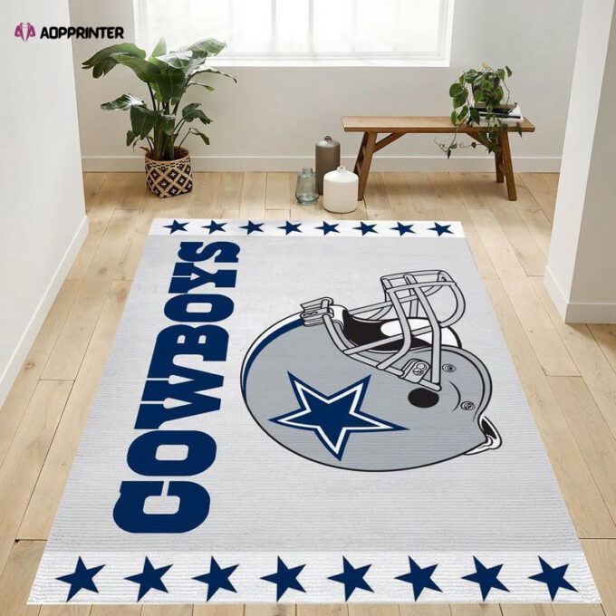 Dallas Cowboys Rug Living Room Floor Decor Fan Gifts