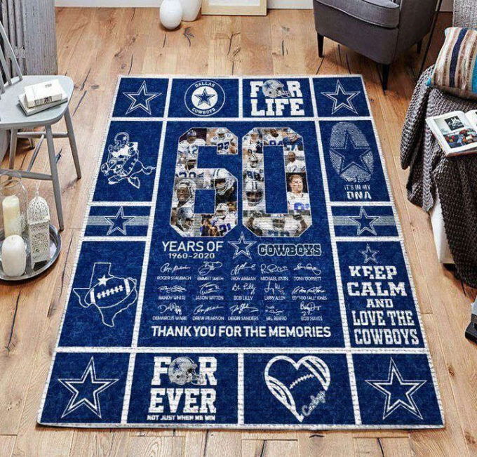 Dallas Cowboys Rug Living Room Floor Decor Fan Gifts
