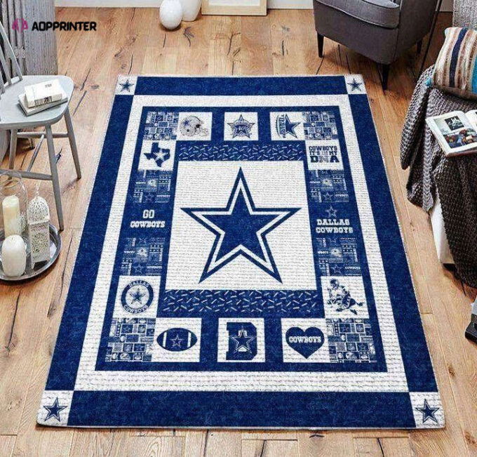 Dallas Cowboys Rug Living Room Floor Decor Fan Gifts