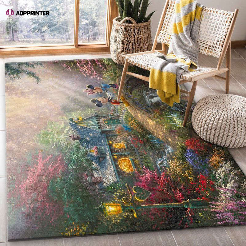 Disney Mickey And Minnie Sweetheart Bridge Noel Rug Living Room Floor Decor Fan Gifts Disney Mickey And Minnie Sweetheart Bridge Noel Rug Living Room Floor Decor Fan Gifts