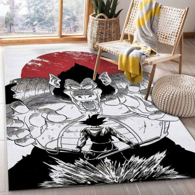 Dragon Ball Z Vegeta Vs Goku Rug Living Room Floor Decor Fan Gifts