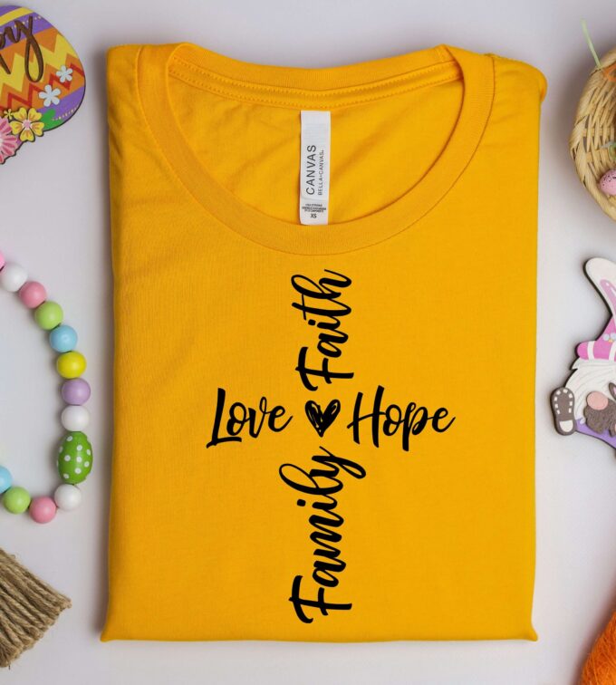 Christian Easter Shirt: Faith Cross Design Perfect Faith Gift for Easter