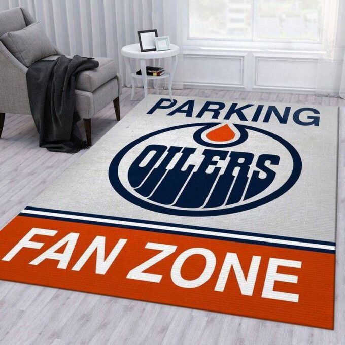 Edmonton Oilers Fan Zone Rug Living Room Floor Decor Fan Gifts