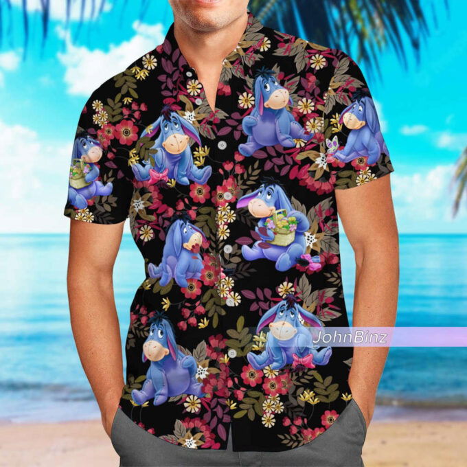 Eeyore Hawaiian Shirt: Unique Disney Donkey Button Down Perfect Eeyore Gift for Men Unisex S-5XL