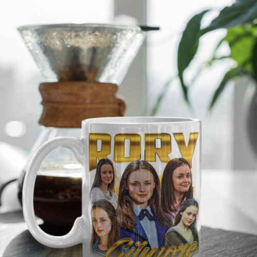 Cart 5 Gilmore Girls Rory Gilmore Vintage 90's Design Bootleg Gilmore Jess Mariano Stars Hollow White 11 oz Ceramic Mug Gift