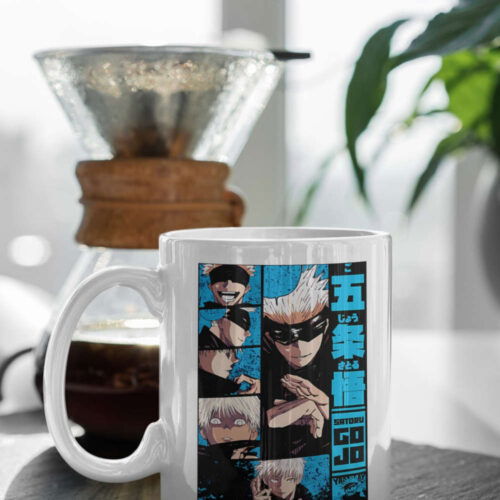 Cart 1 Gojo Satoru Design Jujutsu Kaisen JJK Anime Lover Gift Anime Mug Anime Coffee Mug Cute Gift 11 oz Ceramic Mug Gift
