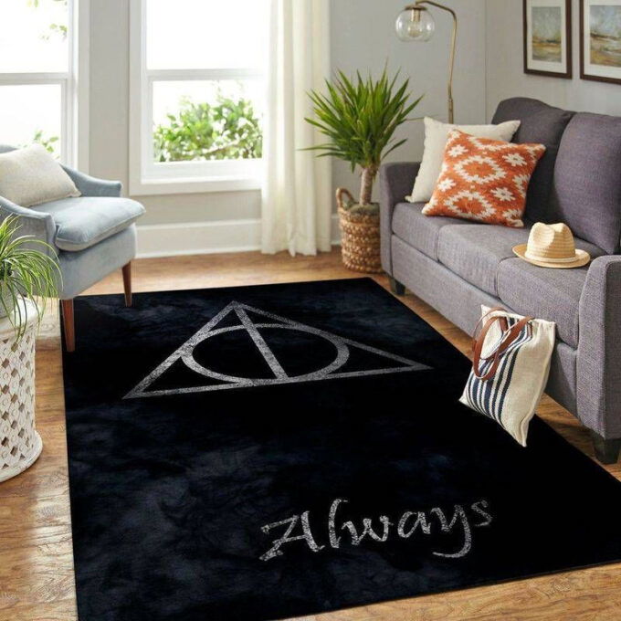 Harry Potter Deathly Hallows Rug Living Room Floor Decor Fan Gifts