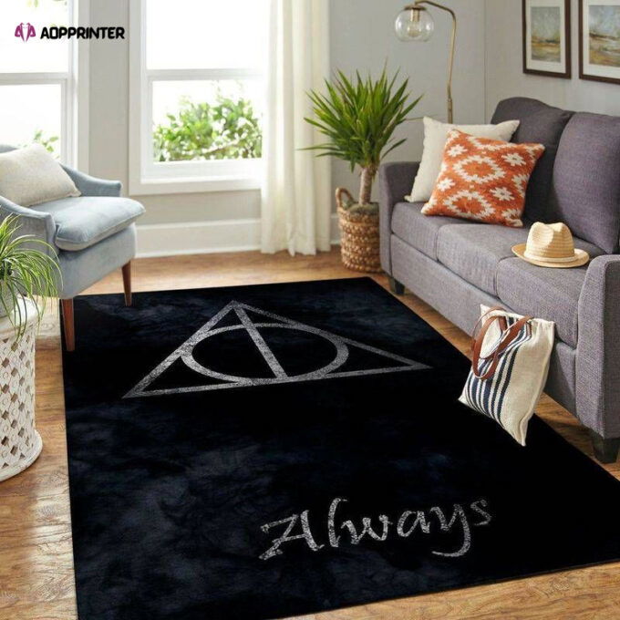 Harry Potter Deathly Hallows Rug Living Room Floor Decor Fan Gifts