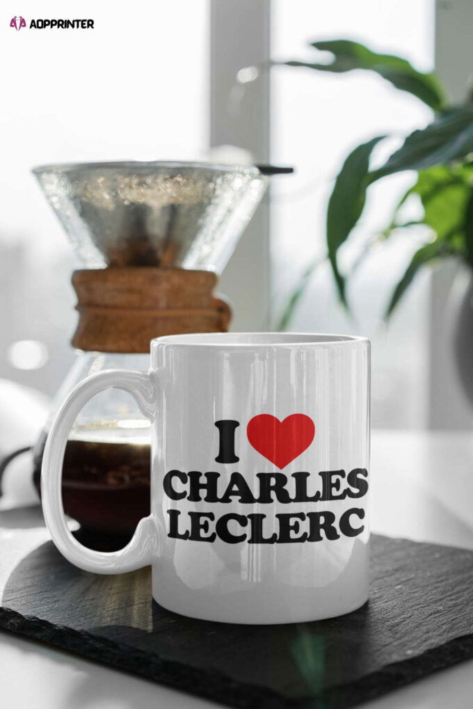 I Love Charles Leclerc, Leclerc Fan, F1 Formula One Fan, F1 Coffee Mug,Ferrari Fan, Coffee Mug White 11 oz Ceramic Mug Gift