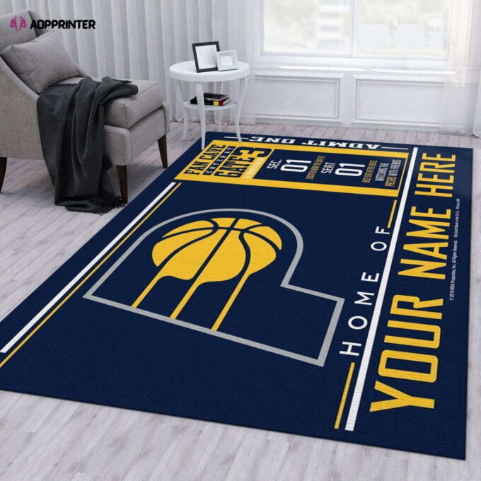 Indiana Pacers Rug Living Room Floor Decor Fan Gifts