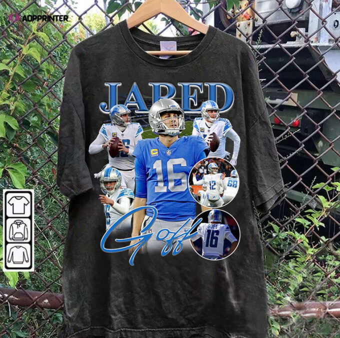 Jared Goff T-Shirt – Jared Goff Sweatshirt – Retro American Football Unisex Shirt