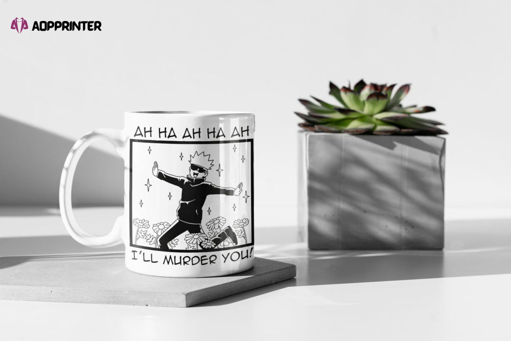 JJK Mug, Funny Mug, Mamba Lover Mug, Mamba Fan Gift, Anime Fan Gift, Funny Coffee Mug, I’ll Murder You! 11 oz Ceramic Mug Gift Birthday Gift JJK Mug, Funny Mug, Mamba Lover Mug, Mamba Fan Gift, Anime Fan Gift, Funny Coffee Mug, I’ll Murder You! 11 oz Ceramic Mug Gift Birthday Gift