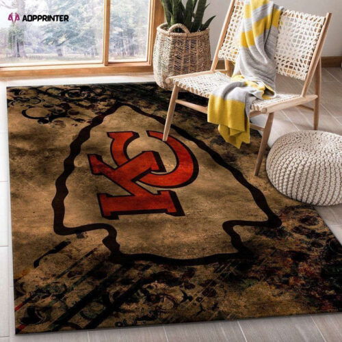 Kansas City Chiefs Rug Living Room Floor Decor Fan Gifts