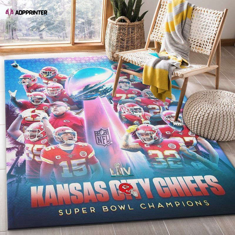 Kansas City Chiefs Rug Living Room Floor Decor Fan Gifts Kansas City Chiefs Rug Living Room Floor Decor Fan Gifts