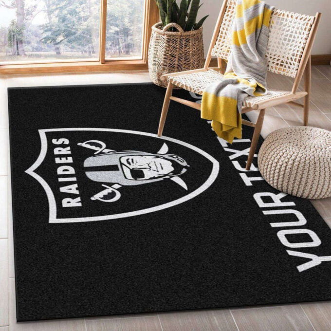 Las Vegas Raiders Rug Living Room Floor Decor Fan Gifts