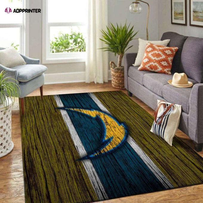 Los Angeles Chargers Rug Living Room Floor Decor Fan Gifts