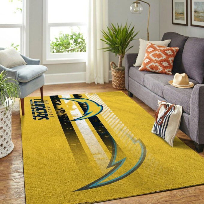 Los Angeles Chargers Rug Living Room Floor Decor Fan Gifts