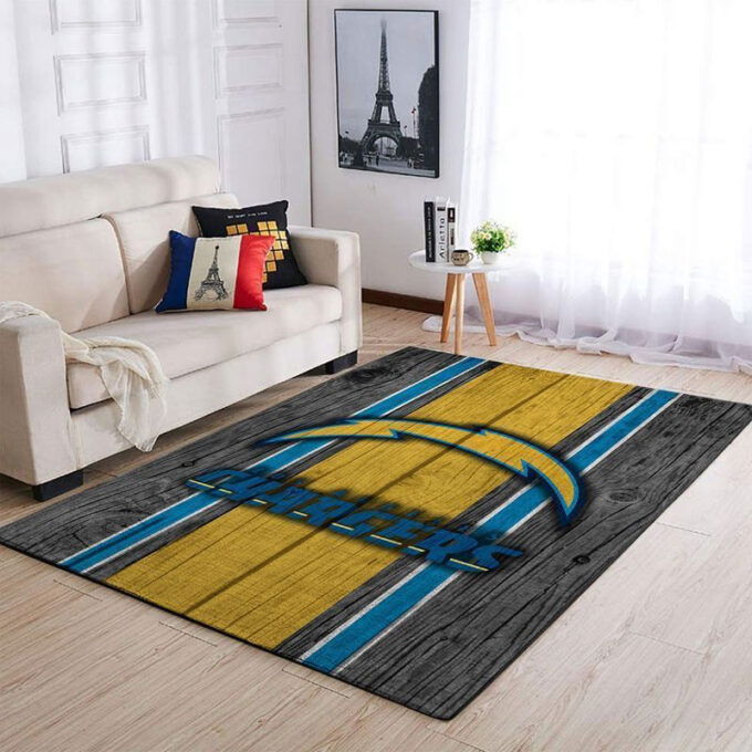 Los Angeles Chargers Rug Living Room Floor Decor Fan Gifts