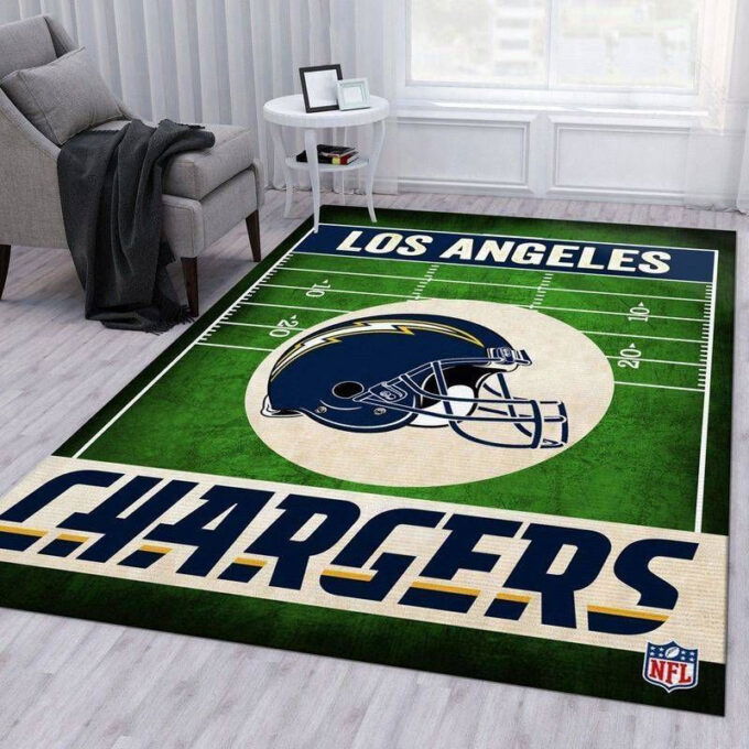 Los Angeles Chargers Rug Living Room Floor Decor Fan Gifts