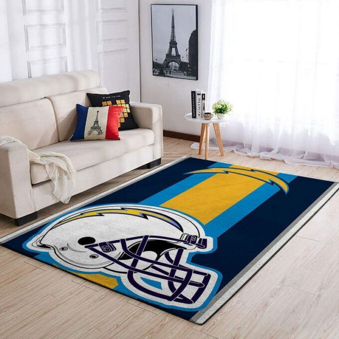 Los Angeles Chargers Rug Living Room Floor Decor Fan Gifts