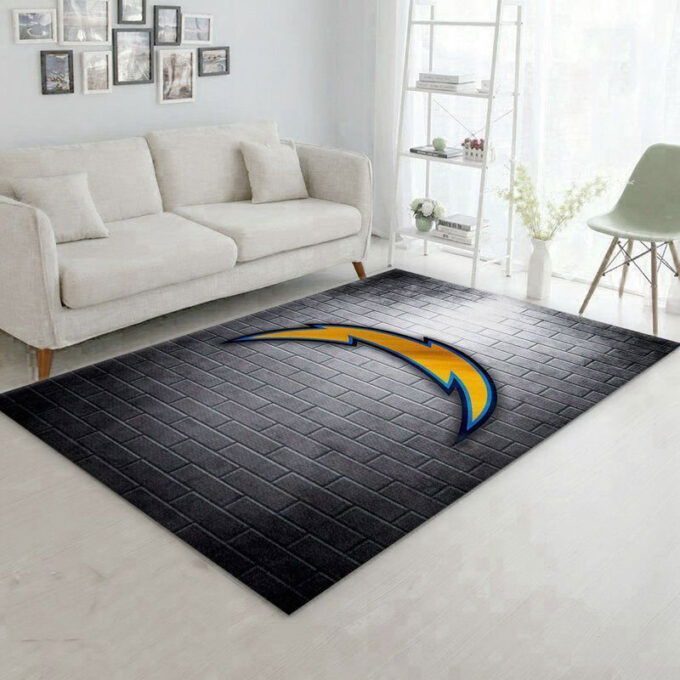 Los Angeles Chargers Rug Living Room Floor Decor Fan Gifts