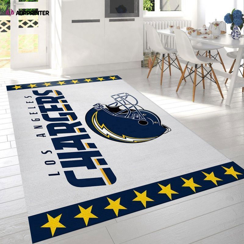 Los Angeles Chargers Rug Living Room Floor Decor Fan Gifts Los Angeles Chargers Rug Living Room Floor Decor Fan Gifts