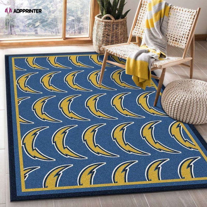 Los Angeles Chargers Rug Living Room Floor Decor Fan Gifts