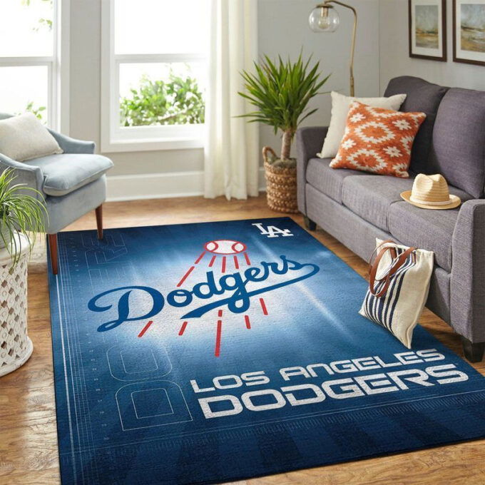 Los Angeles Dodgers Rug Living Room Floor Decor Fan Gifts