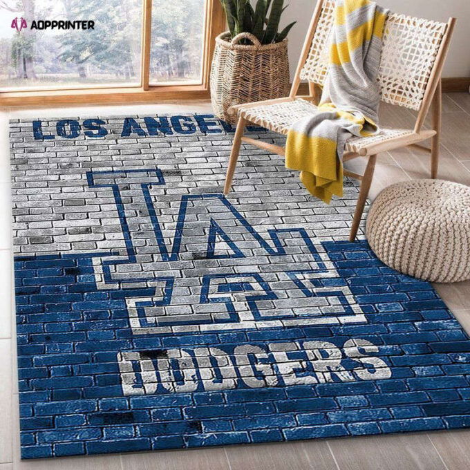 Los Angeles Dodgers Rug Living Room Floor Decor Fan Gifts