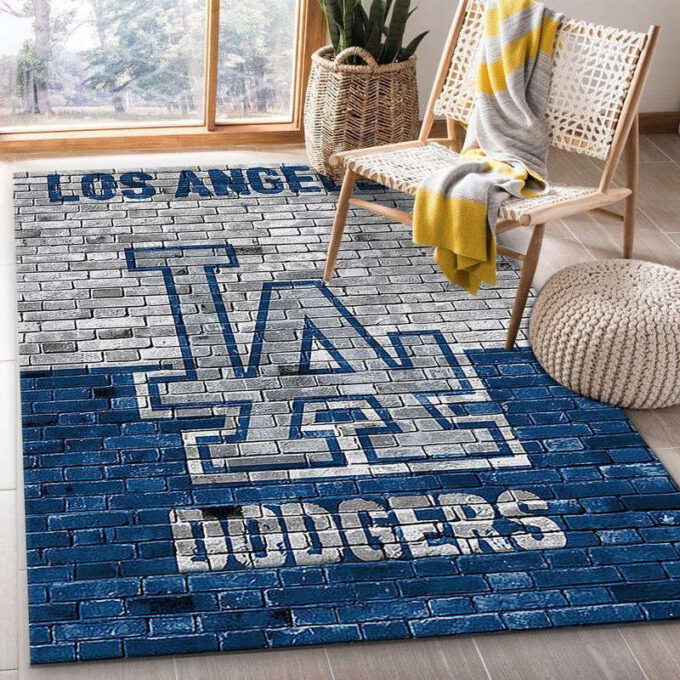 Los Angeles Dodgers Rug Living Room Floor Decor Fan Gifts