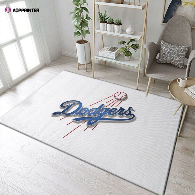 Los Angeles Dodgers Rug Living Room Floor Decor Fan Gifts