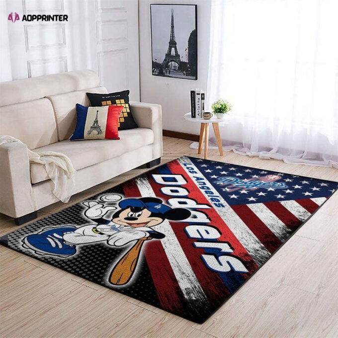 Los Angeles Dodgers Rug Living Room Floor Decor Fan Gifts