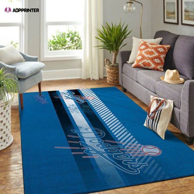 Los Angeles Dodgers Rug Living Room Floor Decor Fan Gifts