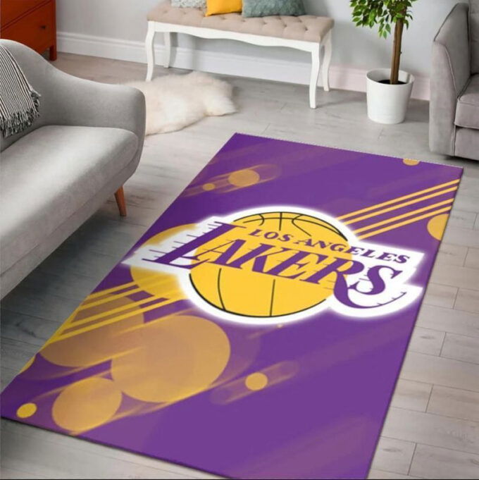 Los Angeles Lakers Rug Living Room Floor Decor Fan Gifts