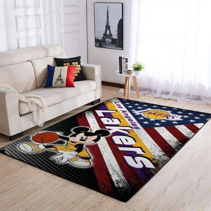Los Angeles Lakers Rug Living Room Floor Decor Fan Gifts