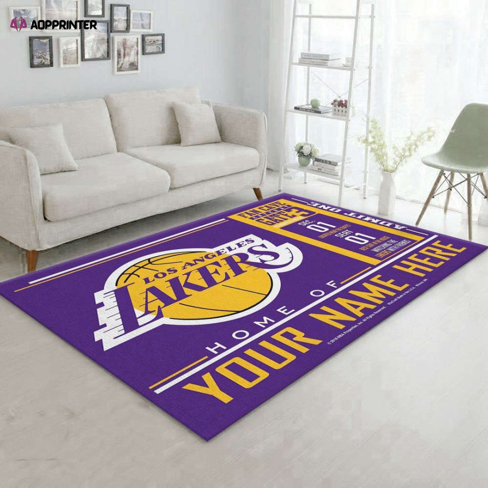 Los Angeles Lakers Rug Living Room Floor Decor Fan Gifts Los Angeles Lakers Rug Living Room Floor Decor Fan Gifts