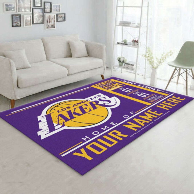 Los Angeles Lakers Rug Living Room Floor Decor Fan Gifts