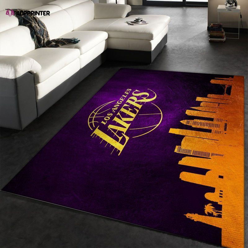 Los Angeles Lakers Rug Living Room Floor Decor Fan Gifts Los Angeles Lakers Rug Living Room Floor Decor Fan Gifts