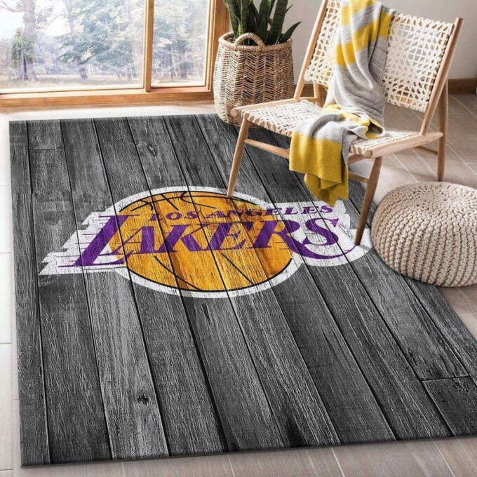 Los Angeles Lakers Rug Living Room Floor Decor Fan Gifts