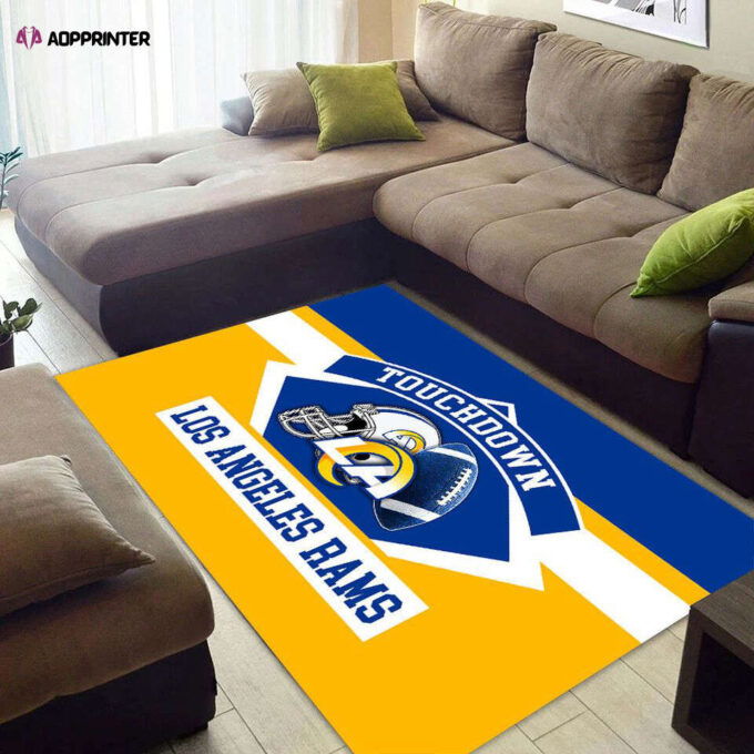 Los Angeles Rams Rug Living Room Floor Decor Fan Gifts