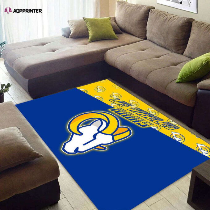 Los Angeles Rams Rug Living Room Floor Decor Fan Gifts