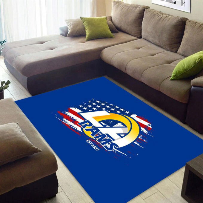 Los Angeles Rams Rug Living Room Floor Decor Fan Gifts