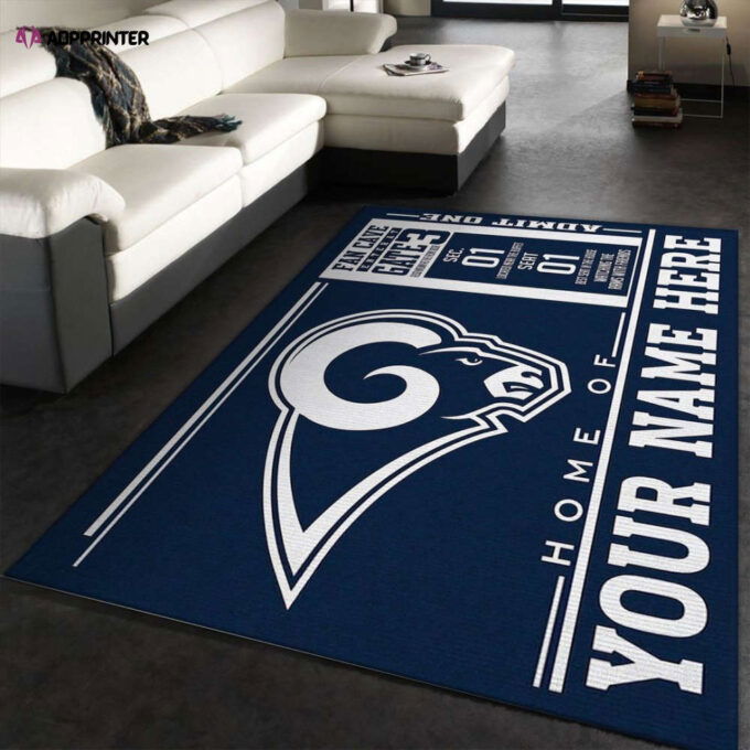 Los Angeles Rams Rug Living Room Floor Decor Fan Gifts