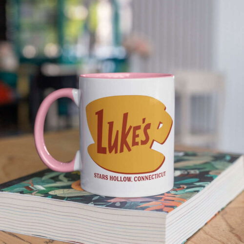 Luke's Stars Hollow Connecticut Gilmore Girls Yellow Logo White Gift For Her Gilmore Fan  11 oz Ceramic Mug Gift