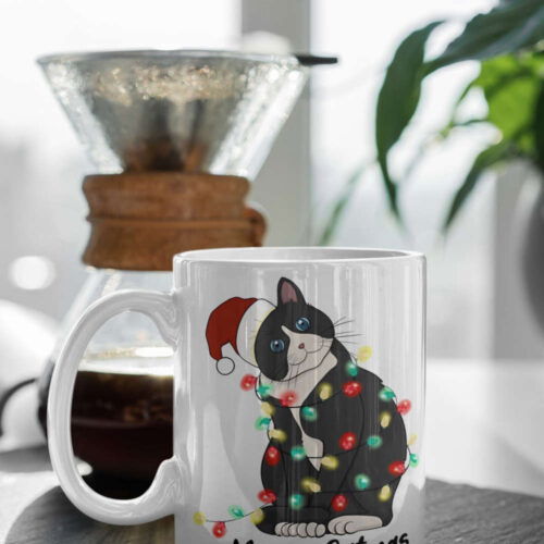Cart 4 Meowy Catmas, Cat Lover Gift, Cute Mug Gift, Cat Christmas Mug Gift, Christmas Mug 11 oz Ceramic Mug Gift