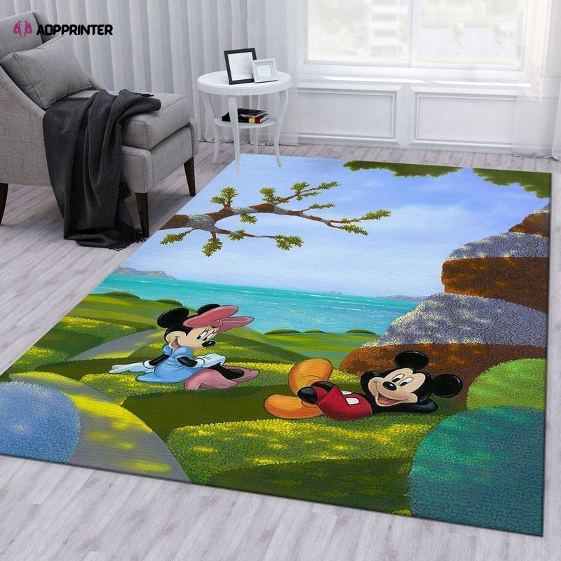Mickey And Minnie Mouse Rug Living Room Floor Decor Fan Gifts Mickey And Minnie Mouse Rug Living Room Floor Decor Fan Gifts