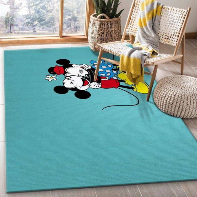 Mickey And Minnie Mouse Rug Living Room Floor Decor Fan Gifts