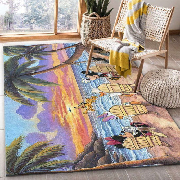 Mickey Mouse And Friend Rug Living Room Floor Decor Fan Gifts