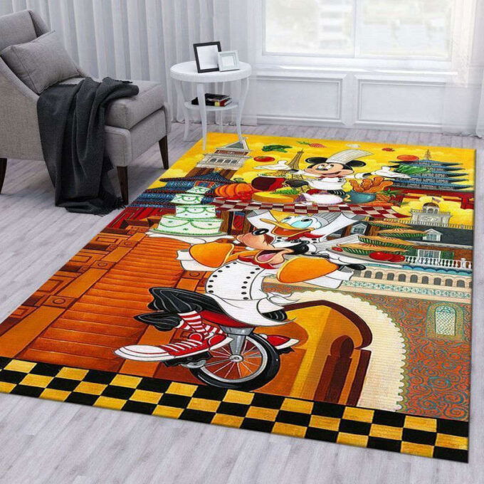 Mickey Mouse And Friend Rug Living Room Floor Decor Fan Gifts